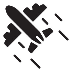 airplane glyph icon
