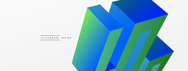 3d line geometric creative abstract background. Trendy techno business template for wallpaper, banner, background or landing