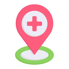 Obraz premium pin flat icon