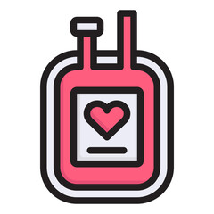 Obraz premium blood donation line icon