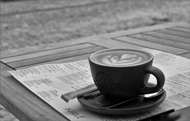 Cup of coffee on the table