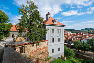 Beautiful view of the castle in Český Krumlov. Czech Republic.