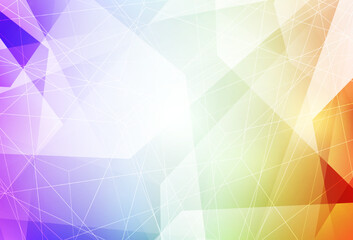 Light Multicolor vector backdrop with lines, triangles.