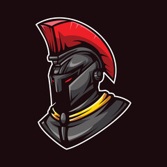 Spartan Head Mascot Illustration © Issar