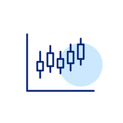 Candlestick stock chart. Pixel perfect, editable stroke line art icon