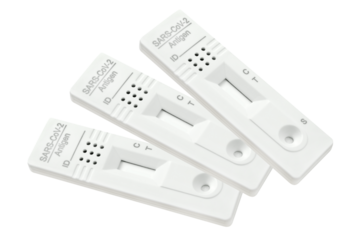 3 Corona Antigen Test Hintergrund transparent