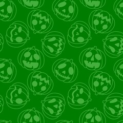 Autumn cartoon line art seamless pumpkins pattern for clothes print and wrapping and notebooks and kids