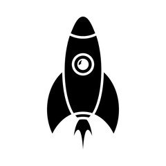 Rocket icon. Startup icon. Spaceship icon isolated on white background.