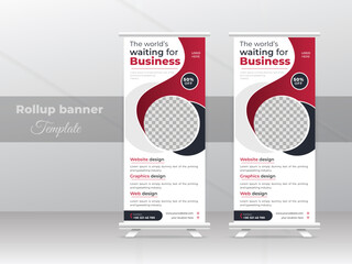 Standard size  minimal corporate Rollup banner design template