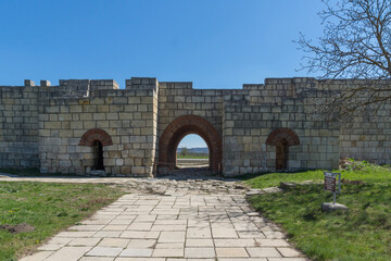 Ruins of The capital of the First  Bulgarian Empire medieval stronghold Pliska, Shumen Region, Bulgaria