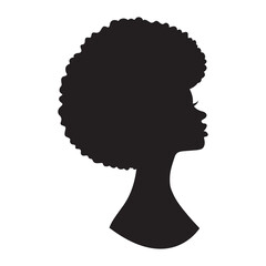 Vector illustration of black woman silhouette