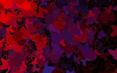 Dark Pink, Red vector background with abstract shapes.