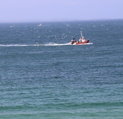 trawler boat coming back from fishing