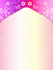 Fototapeta na wymiar Abstract pink floral invitation card background design vector