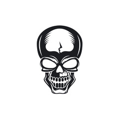 black skull vector element design template