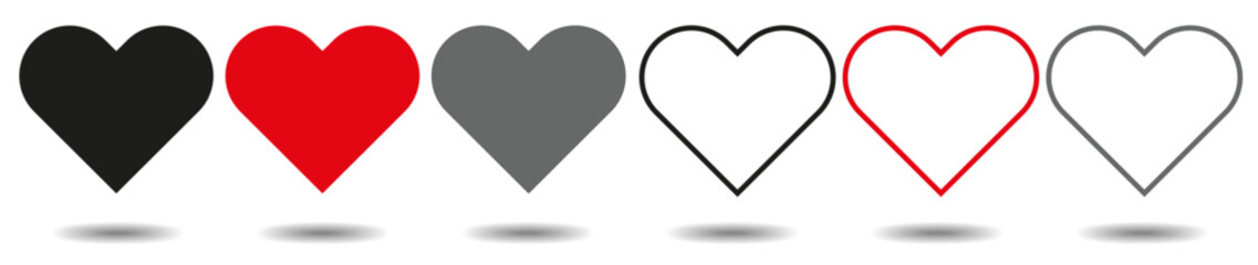 Vector heart icon. Flat style for graphic and web design.