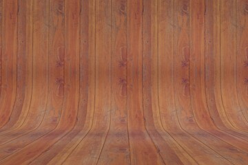 Curved Wood Parquet Background 