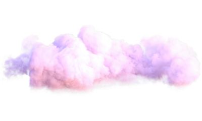 Realistic pink cloud.
