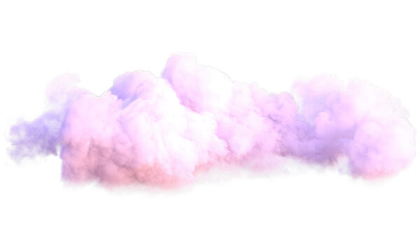 Realistic pink cloud.