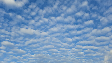 beautiful blue cloudy sky at morning time.