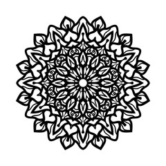 Mandala Flower Art Logo Background Design