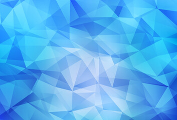 Fototapeta premium Light BLUE vector polygonal pattern.