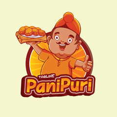 panipuri indian food character mascot