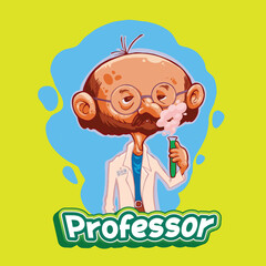 professor character mascot vector