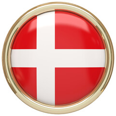 Obraz premium Badge with the Danish flag isolated on transparent background
