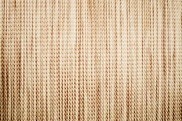 Textile pastel background with abstract weaving of threads. Fabric tufted multi-colored background