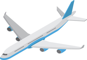 飛行機のイラスト（アイソメ）