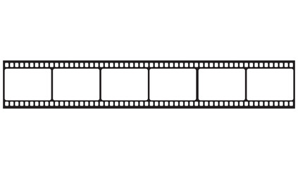 Cinema film strip isolated on transparent background vector. Seamless film strips on transparent background.