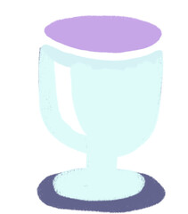 Pastel coffee doodle element minimal freeform style hand drawn illustration