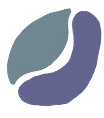 Cafe element coffee bean doodle hand sketch style pastel illustration