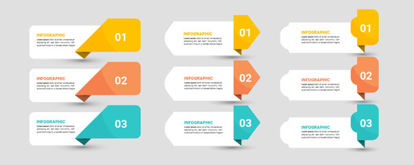 Pack of infographics element template. - obrazy, fototapety, plakaty