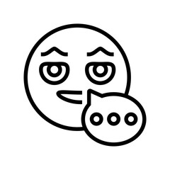 chat emoji line icon vector. chat emoji sign. isolated contour symbol black illustration
