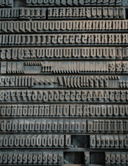 ancient  German Gothic movable type