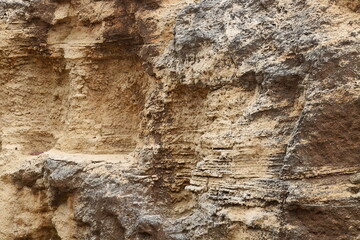 Texture of rocks and stones in a city park in Israel.