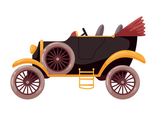 wooden antique retro car