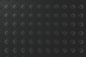 abstract grey background with glass spheres and balls, 3D rendering, top view