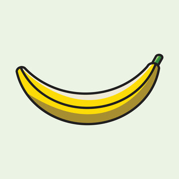 banana icon vector. suitable for fruits icon or symbol