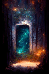 Magic portal in the forest