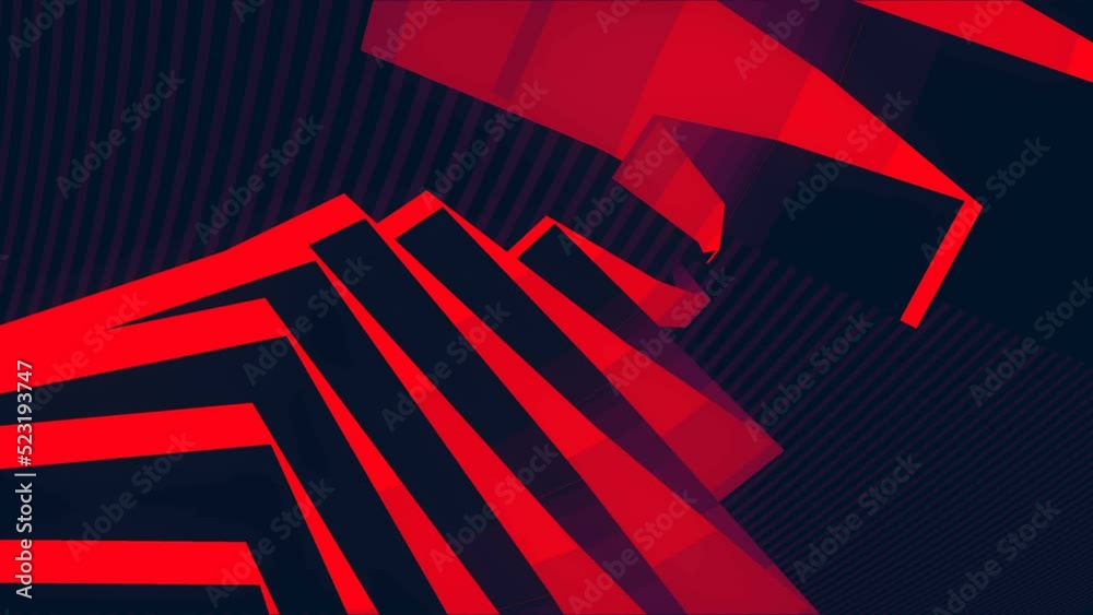 Fototapete Infinitely moving zig-zag libyrinth. 3d rendering seamless loop animation 4K