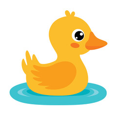Cartoon Illustration Of A Rubber Duck