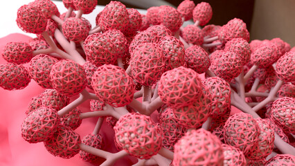 Breastfeeding, Woman feeding a baby, lactation process of producing and releasing milk from the mammary glands in breasts. 