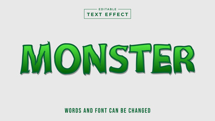green of monster text effect