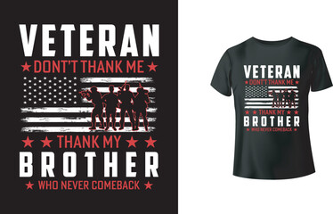 Fototapeta premium Veteran t shirt design