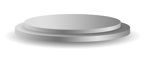 white podium isolated on white