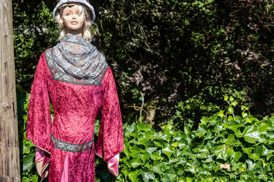 Kettlewell, UK. 13th August, 2022. Kettlewell Scarecrow Festival begins today in the Yorkshire Dales. An annual event, since 1994, scarecrows are made by villagers depicting scenes and characters.
