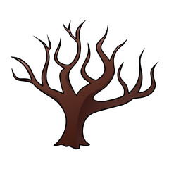 Tree cartoon illustration isolated on white background